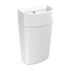 Myriad White 25 Litre Waste Bin Full View on a plain white background 6WB-W