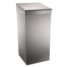 Prestige Brushed Stainless Steel 50 Litre Wastebin on a white background - PL77MBS