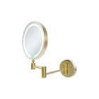 Prestige Holme Round LED Wall Mounted Cosmetic Mirror - Brushed Brass image - CNPW107589