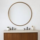 Yorvik Round Mirror - Brushed Bronze 600mm CNPW109004 lifestyle