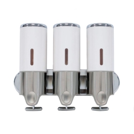 Shower Soap Dispensers White ABS Stainless Steel