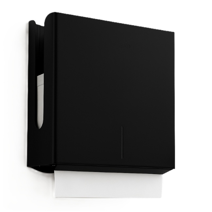 Luxury Matt Black Stainless Steel Open Top Paper Towel Dispenser  image PP13MB