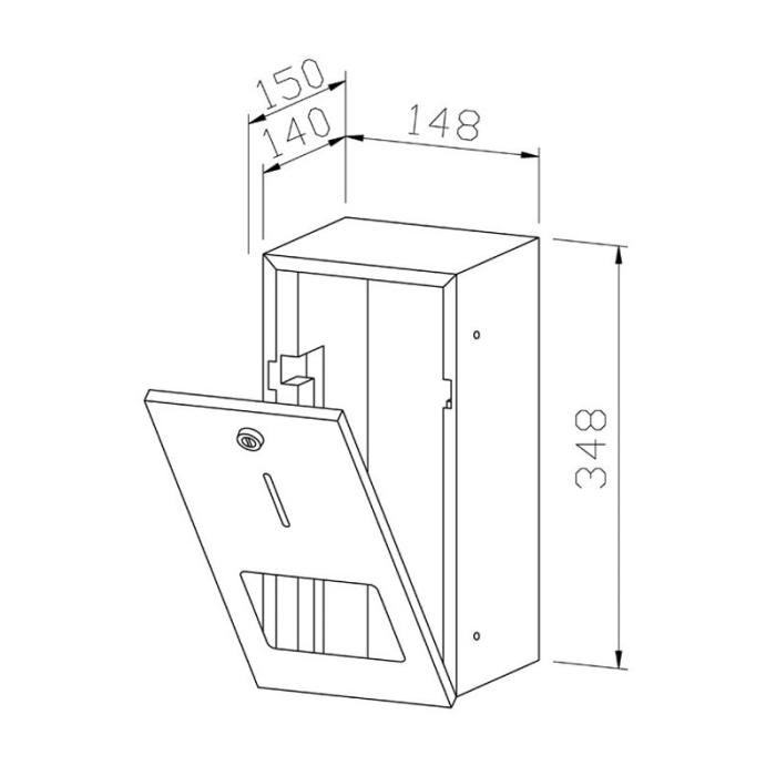 Prestige Toilet Paper Dispenser Recessed