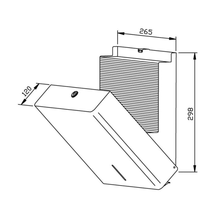 Luxury Matt Black Stainless Steel Open Top Paper Towel Dispenser CAD Drawing - PP13MB
