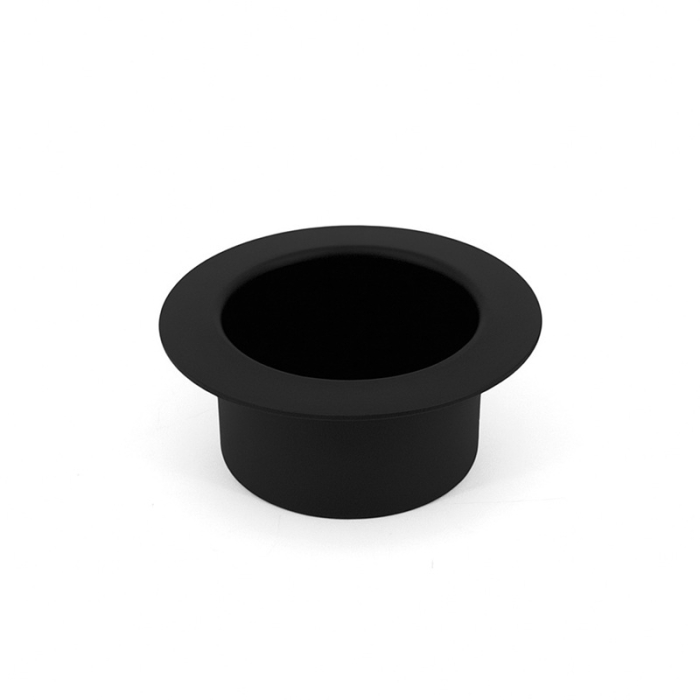 Prestige Sugatsune Circular Waste Chute 82mm - Smooth Matt Black full view image - AN-DH005-HLSMB