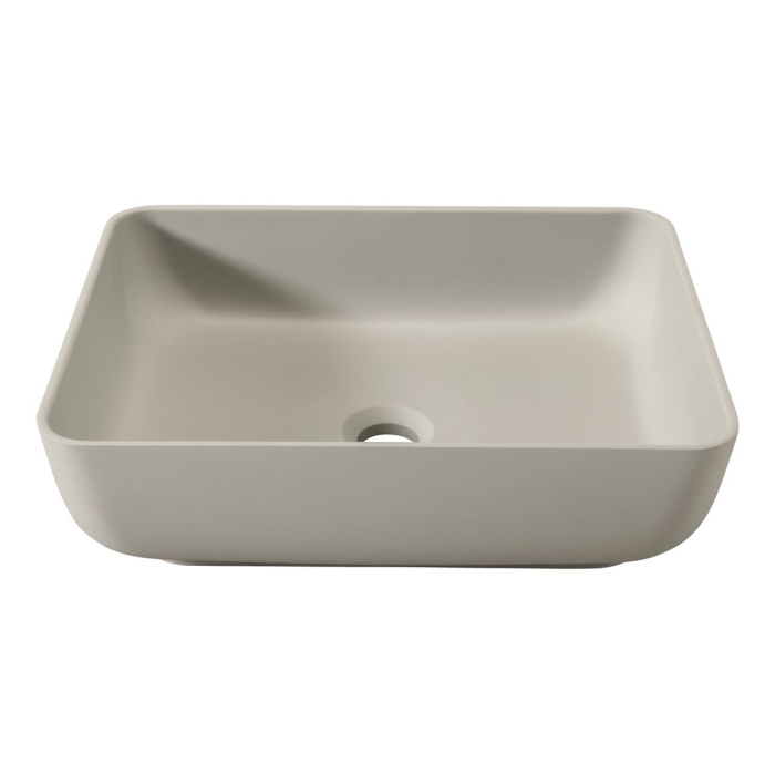 Abode Cava Sink Basin 450mm x 350mm - Pebble Grey ABB1008 White Background