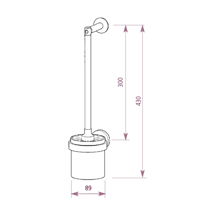 Prestige Toilet Brush Set Chrome Nickel CAD