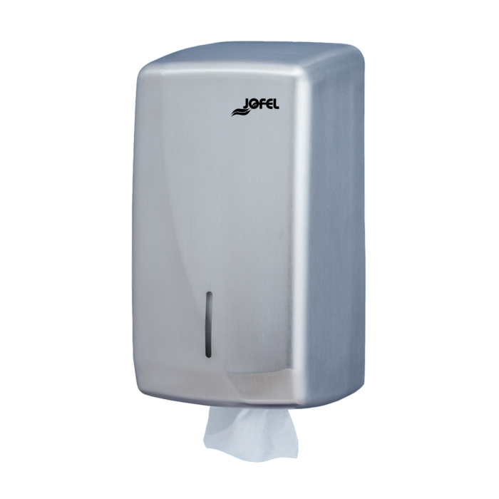 Jofel Futura Satin Stainless Steel Z-Fold Toilet Tissue Dispenser image - AH75000