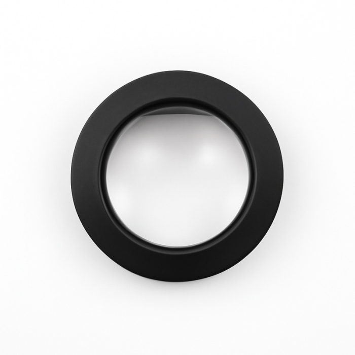 Prestige Sugatsune Circular Waste Chute 82mm - Smooth Matt Black top view - AN-DH005-HLSMB