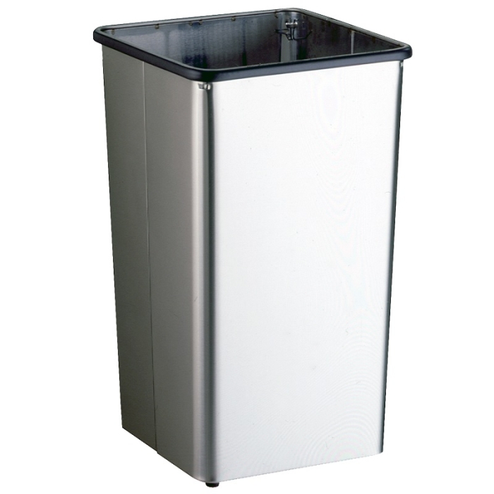 Floor-Standing Open-Top Waste Bin 79.5L on a white background - B2280