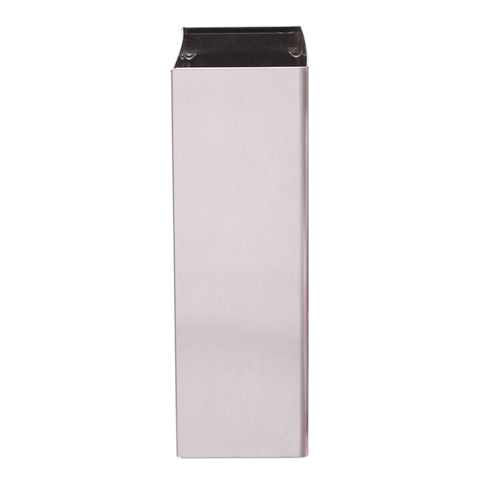 Bobrick Stainless Steel Wall Mounted Bin 24ltrs - Side