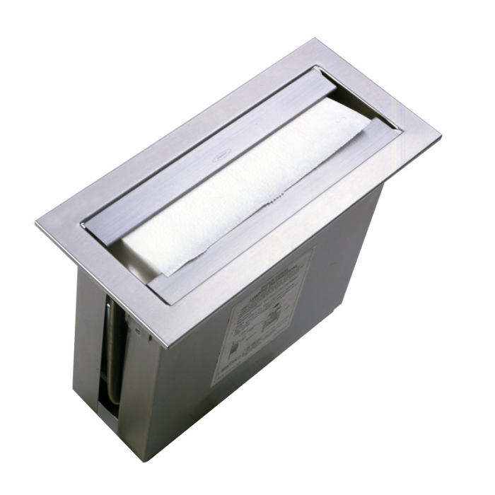 Countertop-Mounted Recessed Paper Towel Dispenser