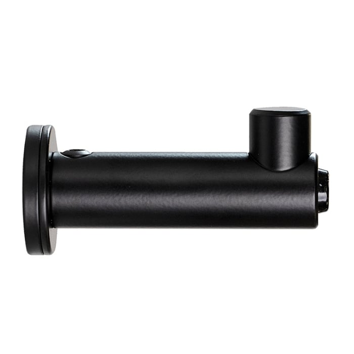 Bobrick Fino Surface Mounted Coat Hook with Bumper- Matt Black image length way - B9541.MBLK
