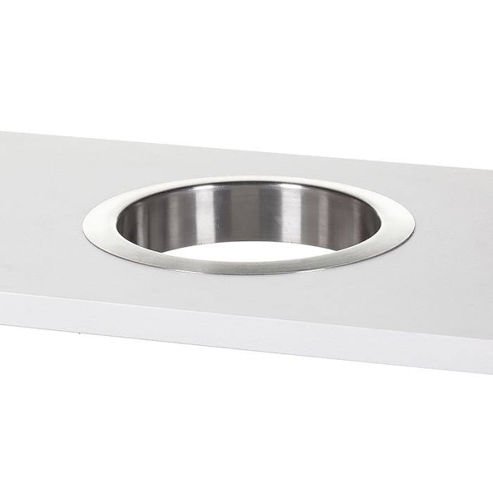 Prestige Counter Mounted Circular Waste Chute Installed view