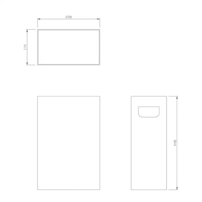 Prestige  Stainless Steel Waste Bin 40 Litres Under Counter  CAD Drawing WP188/DP5608