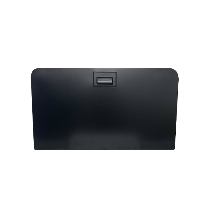 Genwec Matt Black Stainless Steel Horizontal Baby Changing Unit closed on a white background - GW07050401-MB