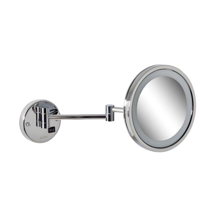 LED Magnification Shaving Mirror Double Arm