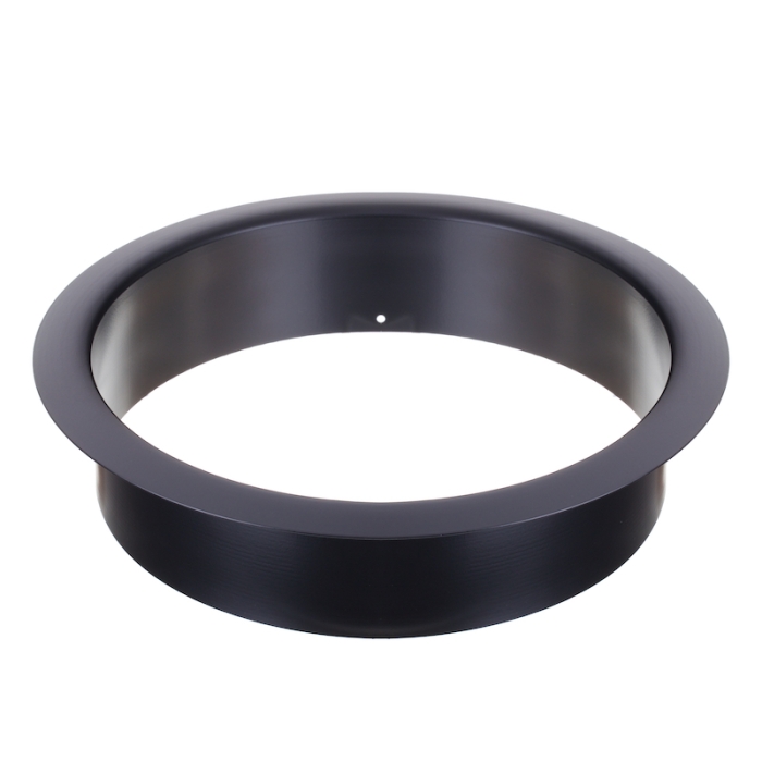 Prestige 260mm Smooth Matt Black Counter Mounted Circular Waste Chute  Top View - PSC260SMB