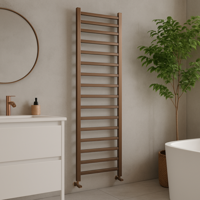 Scudo Vibe Brushed Bronze Heated Towel Radiator 500mm×1600mm VI-16-50-BZ