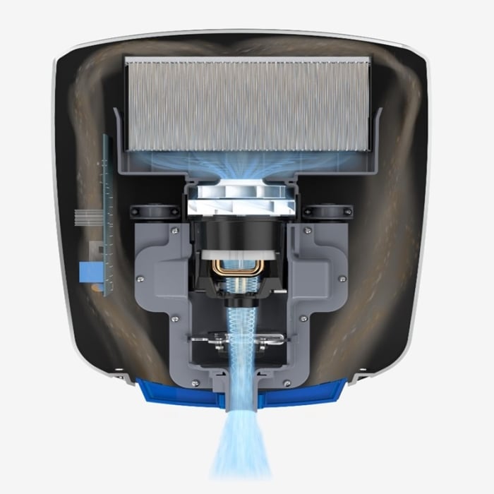 Genwec Verdedri Hand Dryer Aluminium - Brushed - Inside