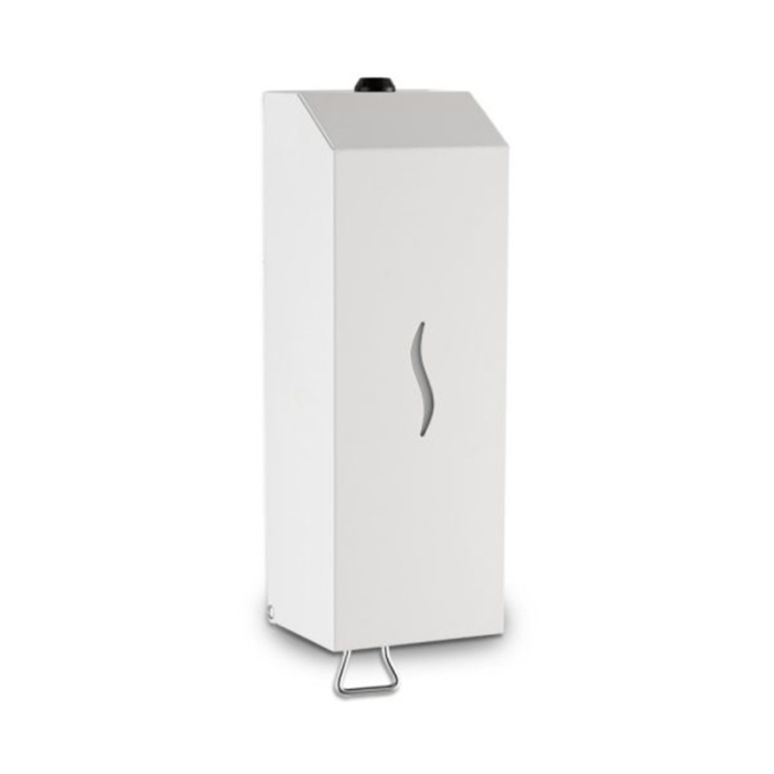 Prestige Ecoline White Gloss Manual Steel Vertical 1L Liquid Soap Dispenser image -E-1MSD/LWH