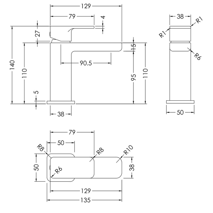 Nuie Windon Mini Mono Basin CAD