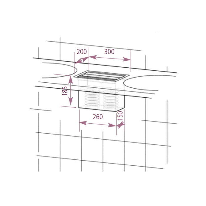Prestige Counter Recessed Paper Towel Dispenser