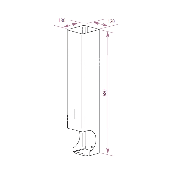 Dolphin Prestige 5 Spare Toilet Roll Holder Dimensions WP168