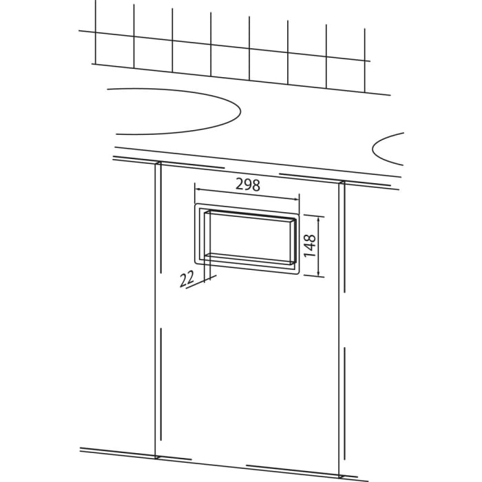 Prestige Surface Mounted Bin Frame - Drawing 2