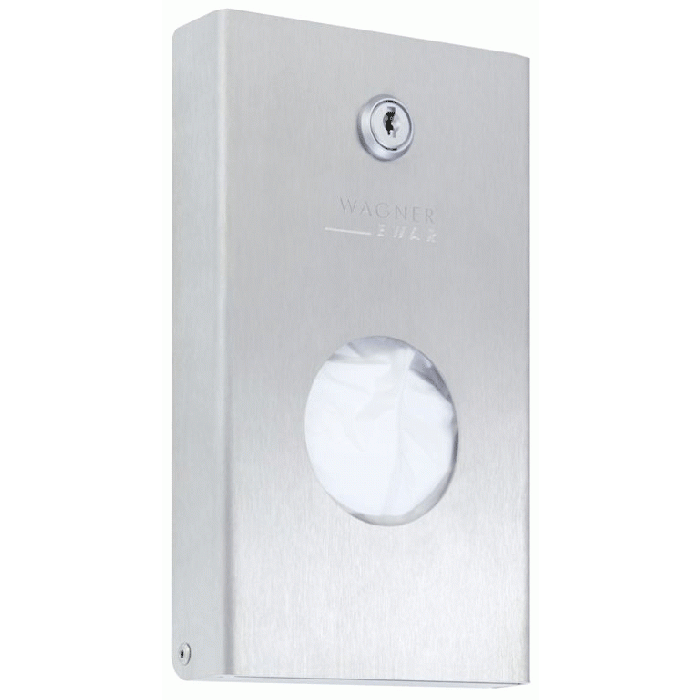 Lockable Sanitary Bag Dispenser Chrome Nickel Stainless Prestige