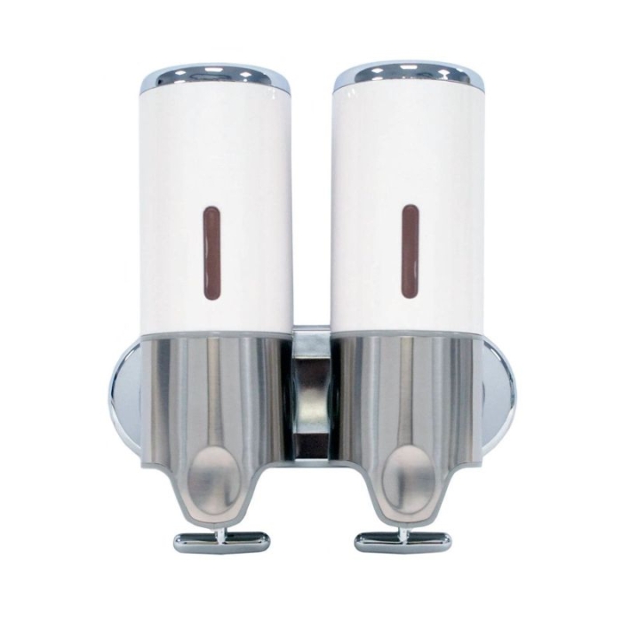 Shower Soap Dispensers White ABS Stainless Steel