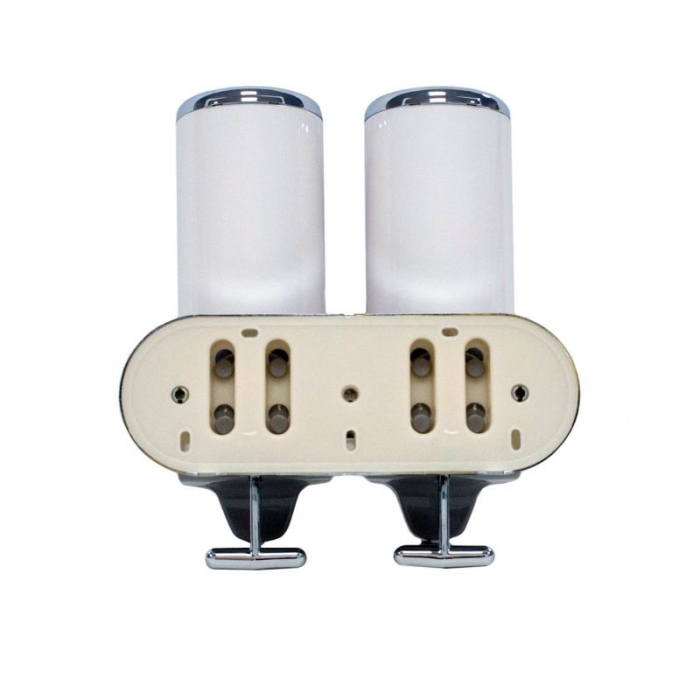 Shower Soap Dispensers White ABS Stainless Steel