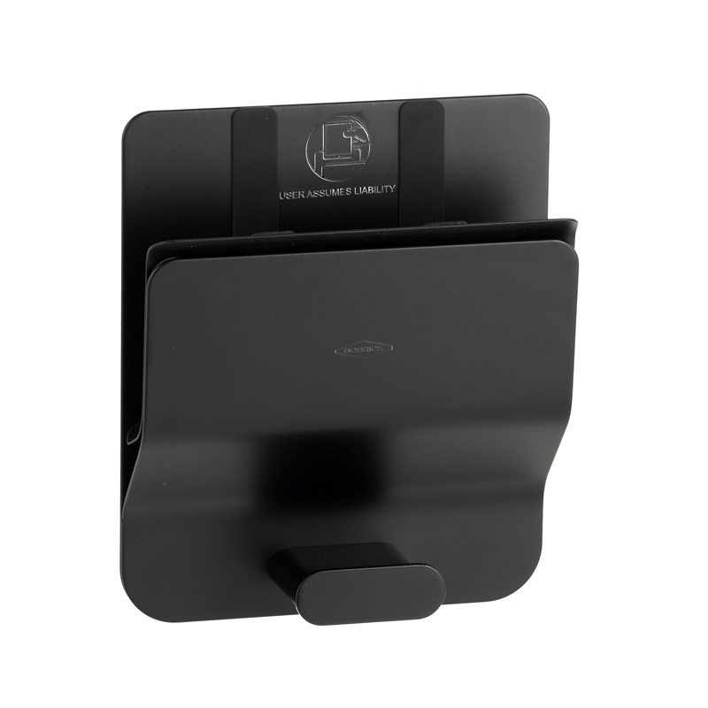 Bobrick Matt Black Klutch Mobile Device Holder image - B635.MBLK