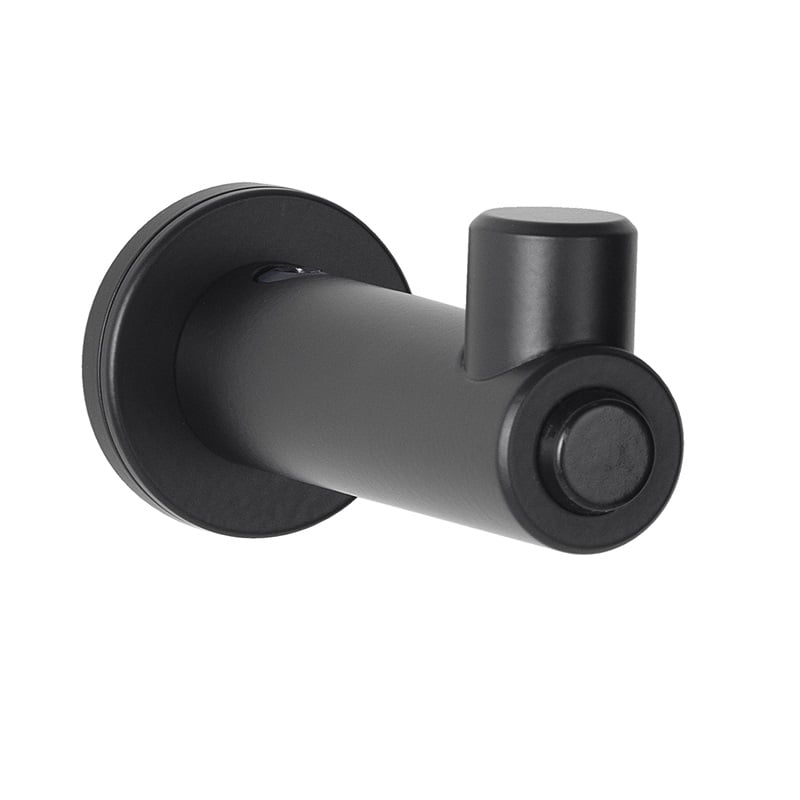 Bobrick Surface Mounted Coat Hook with Bumper- Matt Black side image - B9541.MBLK