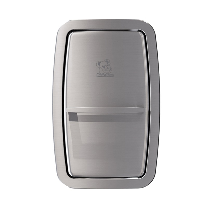 Vertical Recessed Baby Changing Station Koala Kare closed on a plain background KB311-SSRE-EN