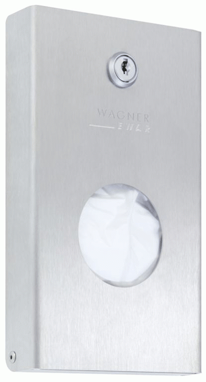 Lockable Sanitary Bag Dispenser Chrome Nickel Stainless Prestige
