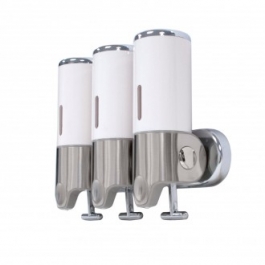Shower Soap Dispensers White ABS Stainless Steel