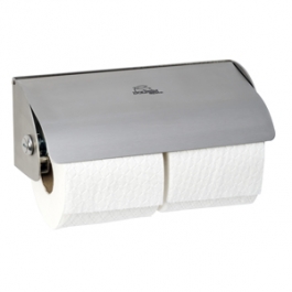 Dolphin Double Stainless Steel Lockable Toilet Paper Dispenser