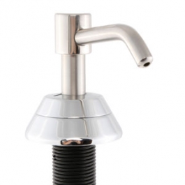Brushed Stainless Steel Counter Mounted Soap Dispenser 