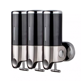 Shower Soap Dispensers Black ABS Stainless Steel