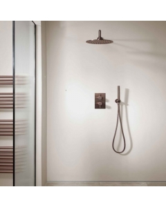 JTP Vos Shower Combination 2 Outlet - Brushed Bronze image in situ - COM090