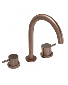 JTP Vos 3 Hole Deck Mounted Basin Mixer - Brushed Bronze image on a white background - 21193BRZ