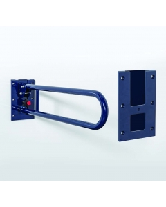 Removable Steel Hinged Grab Rail Dark Blue 800 mm