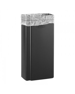 Bobrick Surface Mounted Waste Receptable on a white background - Matt Black  B9279MBLK