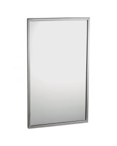 Welded-Frame Stainless Steel Bobrick Mirror 1220 x 610