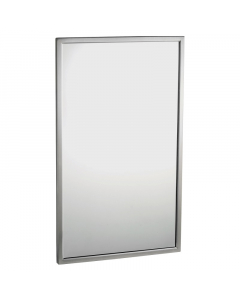 Welded-Frame Stainless Steel Bobrick Mirror 910 x 460