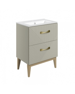 Prestige Brushed Brass 170mm Bow Handle in situ - CNPW106217