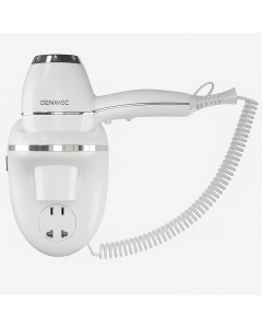 Genwec Mistral Wall Mounted Hair Dryer With Shaver Socket 1.8kW White image - GW02030100