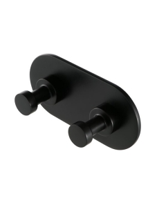 Geesa Double Matt Black Robe Hook