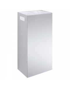 Wall Mounted 34 Litre Prestige Stainless Steel Waste Bin Image of side view on a white background - WP152/DP5116